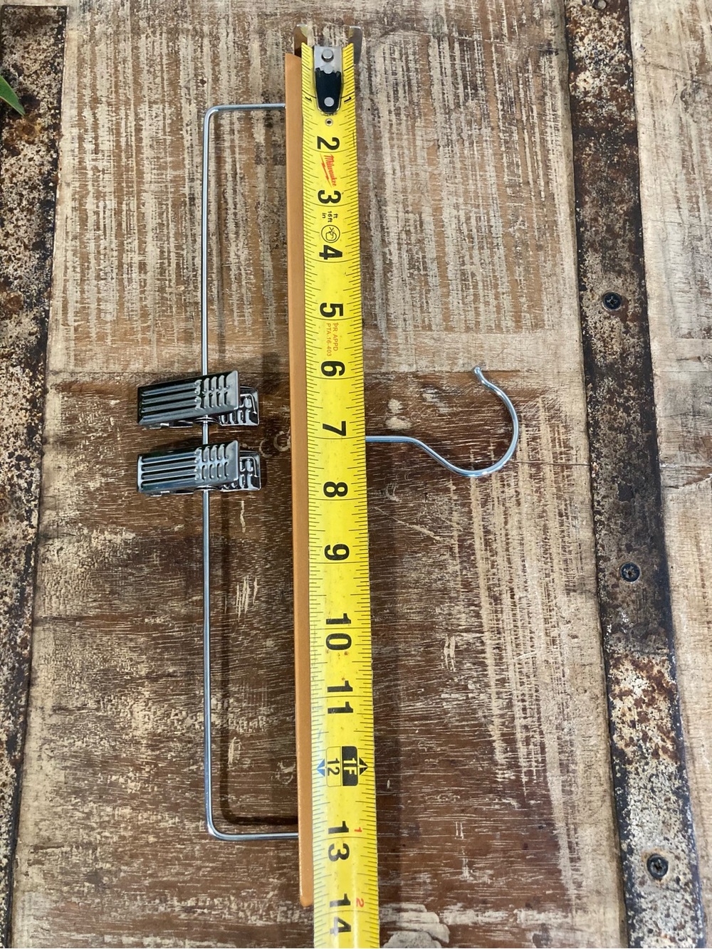 10 Pants Hangers Wood and Metal With Clips - Picture 7 of 11